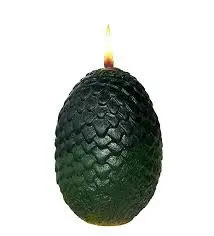 GAME OF THRONES: SCULPTED DRAGON EGG CANDLE (GREEN)