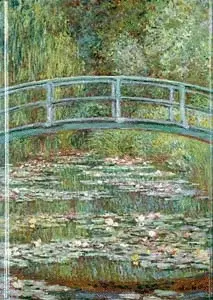 CLAUDE MONET: BRIDGE OVER A POND OF WATER LILIES