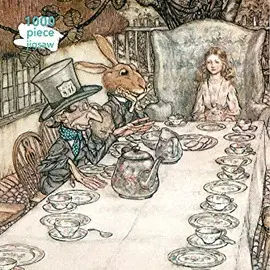 ADULT JIGSAW ARTHUR RACKHAM: ALICE IN WONDERLAND TEA PARTY: 1000 PIECE JIGSAW