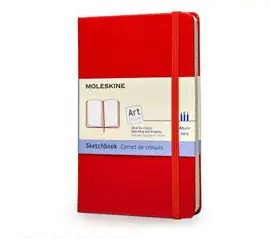 Moleskine Art Plus Sketchbook, Large, Plain, Red, Hard Cover (5 X 8. 25)