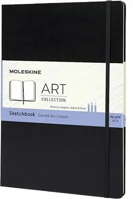 MOLESKINE ART PLUS SKETCHBOOK, A4, BLACK, HARD COVER (12 X 8.5)