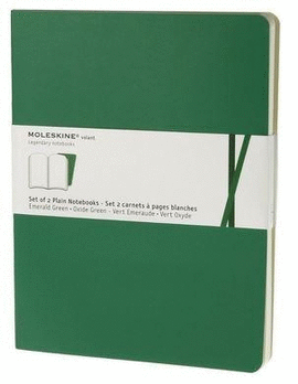 MOLESKINE PLAIN VOLANT XLARGE EMERALD GREEN (QP733K12F)