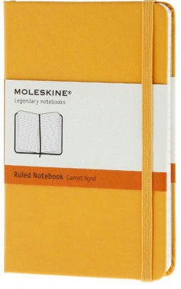 MOLESKINE RULED NOTEBOOK POCKET HARD COVER ORANGE YELLOW