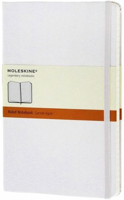 MOLESKINE RULED NOTEBOOK LARGE WHITE (QP060WHF)