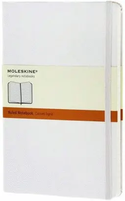 MOLESKINE RULED NOTEBOOK LARGE WHITE (QP060WHF)