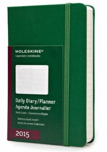 MOLESKINE DAILY DIARY 2015 GREEN 400 PAGES
