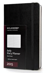 MOLESKINE LARGE DAILY DIARY 2015 BLACK HARD COVER 400 PAGES
