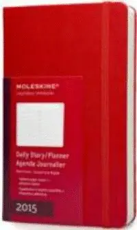 MOLESKINE LARGE DAILY DIARY 2015 RED 400 PAGES