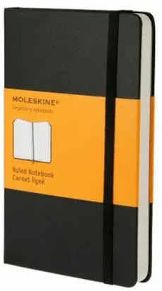 MOLESKINE CLASSIC NOTEBOOK, LARGE, RULED, BLACK, HARD COVER (5 X 8.25)