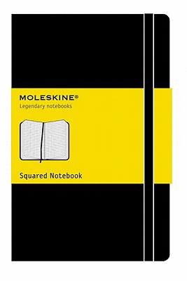 MOLESKINE CLASSIC NOTEBOOK, LARGE, SQUARED, BLACK, HARD COVER (5 X 8.25)