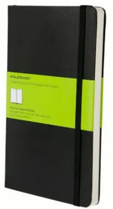 MOLESKINE CLASSIC NOTEBOOK, LARGE, PLAIN, BLACK, HARD COVER (5 X 8.25)