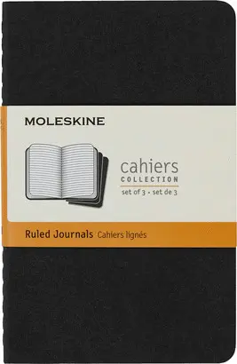 MOLESKINE RULED CAHIER JOURNAL POCKET BLACK (QP311VF)