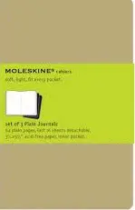 MOLESKINE CAHIER JOURNAL (SET OF 3), POCKET, PLAIN, KRAFT BROWN, SC (3.5 X 5.5)