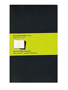 MOLESKINE CAHIER JOURNAL (SET OF 3), POCKET, PLAIN, BLACK, SOFT COVER (3.5 X 5.5)