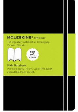 MOLESKINE PLAIN NOTEBOOK POCKET SOFT COVER BLACK