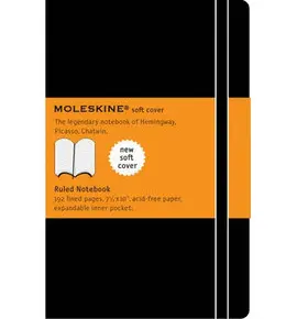 MOLESKINE RULED NOTEBOOK XLARGE SOFT COVER BLACK