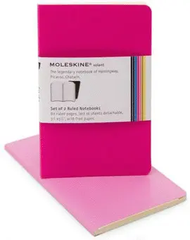 MOLESKINE RULED VOLANT NOTEBOOK POCKET PINK (QP711D12F)