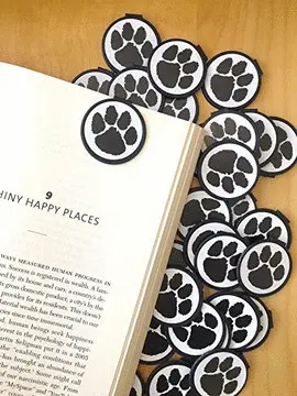 CIRCLE PAW BOOKMARK - BLACK