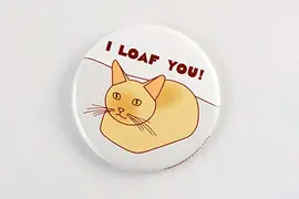 THE CAT LOAF MAGNET EMANEL PIN