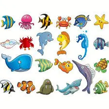 AQUATIC ASSORMET  (ANIMALES ACUATICOS) MARCA PÁGINAS SEPARADORES