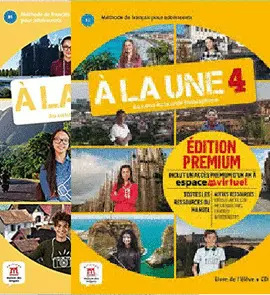 PACK A LA UNE 4 PREMIUM LIVRE DE L ELEVE + CD  CAHIER