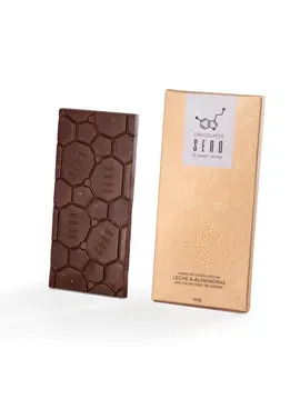 CHOCOLATE SERO LECHE Y ALMENDRAS 45% CACAO