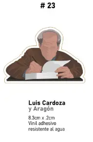 STICKER 23 LUIS CARDOZA Y ARAGÓN