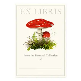 AMANITA MUSCARIA SET OF 5 LARGE BOOKPLATES