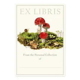 RED CAP SET OF 5 LARGE BOOKPLATES