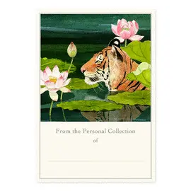 WATER TIGER SET OF 5 LARGE BOOKPLATES