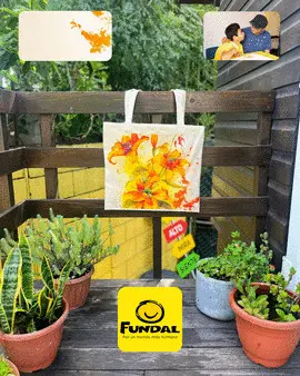 3. EXPLOSIÓN FLORAL (BOLSA DE FLORES ANARANJADAS CON AMARILLO) FUNDAL TRAZOS DE LUZ