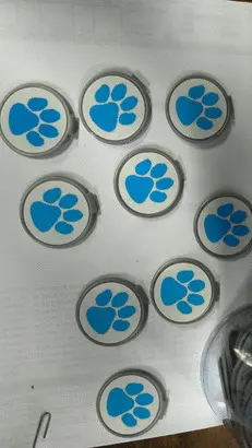 Circle Paw Bookmark - Sky Blue