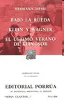 BAJO LA RUEDA - KLEIN Y WAGNER - EL ÚLTIMO VERANO DE KLINGSOR