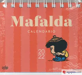 MAFALDA 2022 CALENDARIO ESCRITORIO ROJO