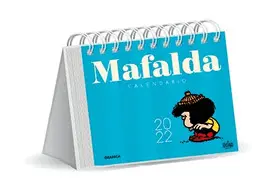 MAFALDA 2022 CALENDARIO ESCRITORIO AZUL