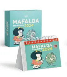 MAFALDA 2024 CALENDARIO ESCRITORIO TURQUESA