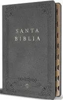 BIBLIA RVR 1960 LETRA GRANDE TAMAÑO MANUAL, PIEL GRIS CON ÍNDICE / SPANISH BIBLE RVR 1960 HANDY SIZE LARGE PRINT LEATHERSOFT GRAY WITH INDEX