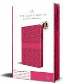 Biblia Reina Valera Revisada 1960 Letra Súper Gigante, Símil Piel Fucsia Rosada, Cremallera e Índice / Spanish Bible Rvr 1960 Super Giant Print, Fuchsia Pink