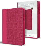 Biblia Reina Valera Letra Gigante, Símil Piel Rosada con Cremallera e Índice