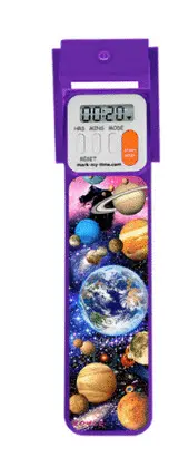 Mark-My-Time Lighted Bookmark 3D Planets Reading Timer