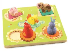 Djeco Wooden Puzzle - Relief- Bildi