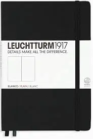 Leuchtturm Black Pocket Plain Notebook