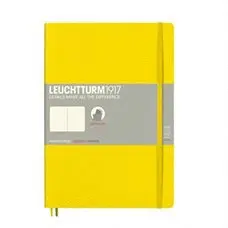 Notebook Medium (A5) Hardcover, 249 Numbered Pages, Dotted, Lemon