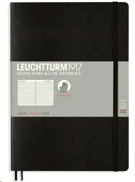 Notebook Composition (B5) Ruled, Softcover, 121 Numbered Pages, Black