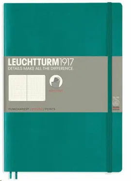 Notebook Composition (B5) Dotted, Softcover, 121 Numbered Pages, Emerald