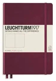 Notebook Medium (A5), Plainhardcover 251 Numbered Pages, Port Red