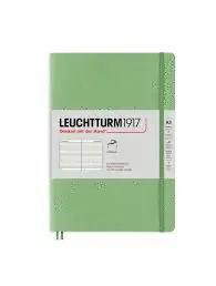 Notebook Medium (A5) Ruled, Softcover, 123 Numbered Pages, Muted Colours Sage