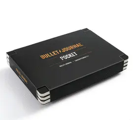 Bullet Journal Pocket, 14,3X10,3 Cm, 46 Numbered Double Pages, Dotted, Black, 3-Pack - Leuchtturm