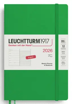 Leuchtturm Spring Leaf, Weekly Planner & Notebook Paperback (B6+) 2026, Softcover, English