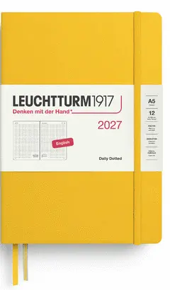 Agenda Sunflower, Daily Planner Dotted Medium (A5) 2027, English - Leuchtturm